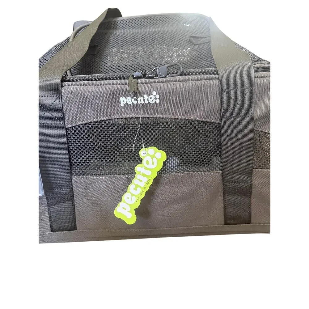 Pecute Expandable Airline Approved Pet Carrier Soft-Sided Cat Dog Travel Bag